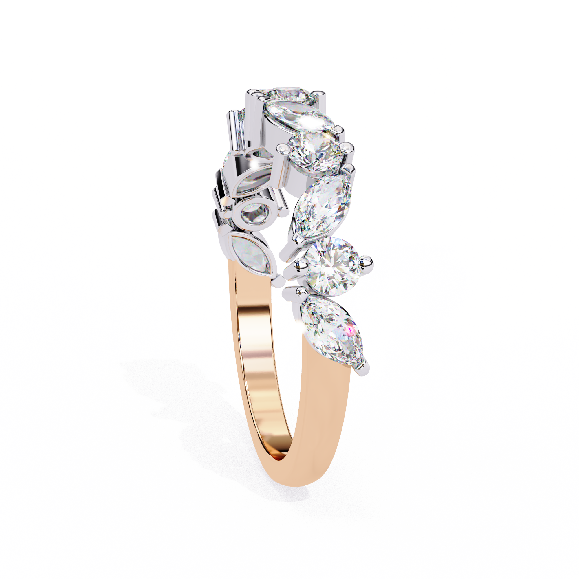 Solitairekart 0.9ct Natural Diamond Marquise Majesty Band - HI Color, VS-SI Clarity